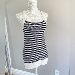 Anthropologie Striped Knit Crossback Tank Top – XS